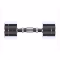 HMS Fitness CHD07, Haltère au poids fixe, Noir, Acier inoxydable, Acier, Chrome, 7 kg, 24,7 cm