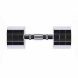 HMS Fitness CHD09, Haltère au poids fixe, Acier inoxydable, Acier, Chrome, 9 kg, 26,8 cm