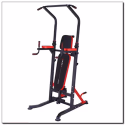 HMS Fitness PWL8324 Banc de musculation ajustable Dossier réglable Siège ajustable Gym Noir, Rouge