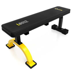 HMS Fitness L8012 Banc de musculation Gym, Maison Noir, Jaune