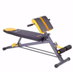 HMS Fitness LSR8311, Banc de musculation, 160 kg, Maison, Asb, Biceps, Body core, Coffre, Acier, Bois, Noir, Jaune