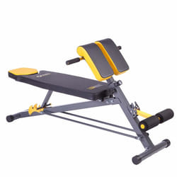 HMS Fitness LSR8311 Banc de musculation Siège ajustable Maison Noir, Jaune