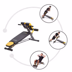 HMS Fitness LSR8311 Banc de musculation Siège ajustable Maison Noir, Jaune - Vue supplémentaire 4