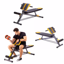 HMS Fitness LSR8311 Banc de musculation Siège ajustable Maison Noir, Jaune - Vue supplémentaire 5