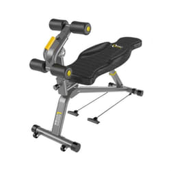 HMS Fitness L8022 Banc de musculation ajustable Dossier réglable Siège ajustable Noir, Gris