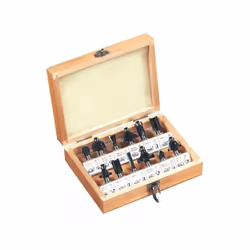Coffret de 12 fraises à défoncer ( queue de 8 mm). Jeu de fraises à défoncer, tranchants au carbure de tungstène et tiges rob ...