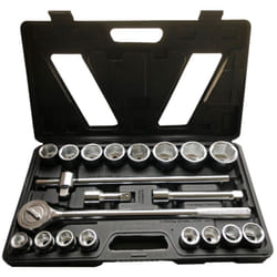 Coffret 20 pièces avec Douilles 6 Pans de 19 à 50 mm et Cliquet Réversible Spécial Poids Lourd - Valise Anti-Chocs - Beast