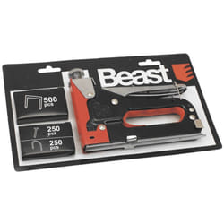 Agra Cloueur Métal Pro Manuel avec Crochet de Fermeture - 1000 Accessoires - Clous de 4-14 mm - Acier Robuste pour Bricolage et Professionnels - Beast