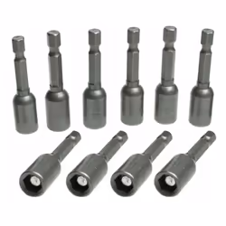 Les embouts de douilles magnétiques 8x65mm (6 pans), conçus pour une utilisation avec des visseuses à mandrin de 6,35 mm (1/4 ...