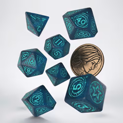Q-workshop The Witcher Dice Set. Yennefer, Universel, Adultes et enfants, unisexe, Plastique, Marine, Turquoise, Pologne