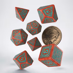 Q-workshop The Witcher Dice Set. Triss, Universel, Adultes et enfants, unisexe, Plastique, Rouge, Turquoise, Pologne