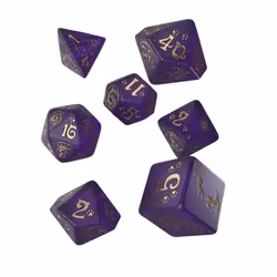 Q-workshop SCAT4V, Jeu de dés, Or, Violet, 7 pièce(s)