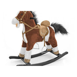 Cheval à bascule en peluche douce - Milly Mally - Modèle brun foncé - Pour enfant à partir de 3 ans - Marron