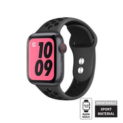 Crong Duo Sport – Bracelet pour Apple Watch 38/40/41/42 mm (gris/noir)