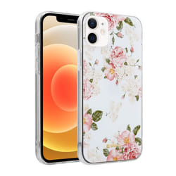 Coque de telephone - Crong - Flower Case - Motif floral - Flexible - Doré