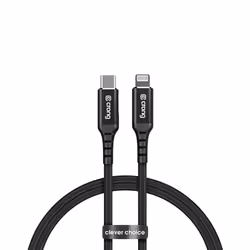 Crong CRG-AL15USCL-BLK câble Lightning 1,5 m Aluminium, Noir