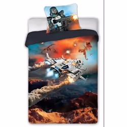 Parure de lit - Gamer - 140x200 cm - Multicolore - Housse de couette et taie - Lavable en machine