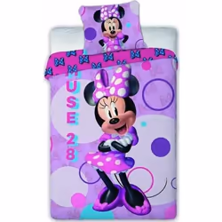 Housse de couette - DISNEY - Minnie - 140x200 cm - 1 taie 63x63 cm - Violet et rose