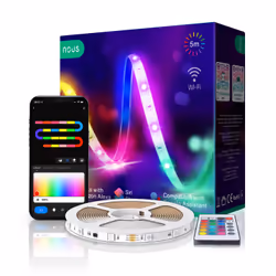 Nous 5907772033739, Eclairage intelligent par bande, Wi-Fi, Multicolore, 1700 lm, 16000000 couleurs, 2.4 MHz