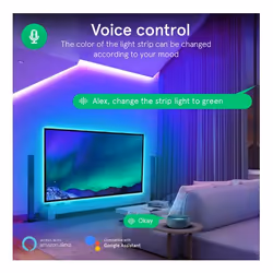 Nous 5907772033913 éclairage intelligent Eclairage intelligent par bande Wi-Fi Multicolore 24 W
