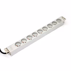 Digitus A-19-STRIP-3-IMP, Géré, 1U, Blanc, 9 sortie(s) CA, 1,8 m, 250 V