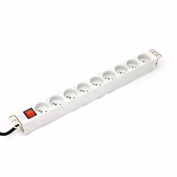 Digitus A-19-STRIP-4-IMP, Géré, 1U, Blanc, 9 sortie(s) CA, Coupleur C14, Coupleur C14