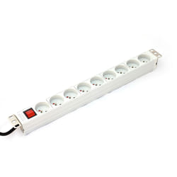 Digitus A-19-STRIP-4-IMP unité de distribution d'énergie 9 sortie(s) CA 1U Blanc