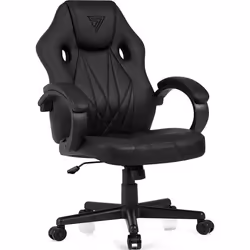Fauteuil gaming - SENSE7 - Prism - Similicuir noir - Réglable en hauteur - Accoudoirs inclus