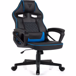 SENSE7 Knight, Fauteuil de gaming, 120 kg, Siège balançoire (nacelle), Dossier rembourré, Noir/Bleu, Noir, Bleu