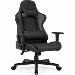 SENSE7 Spellcaster Fauteuil gaming - Chaise dordinateur Fauteuil de bureau en similicuir HDF noir-gris