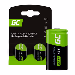 Green Cell GR13, Batterie rechargeable, C, Hybrides nickel-métal (NiMH), 1,2 V, 2 pièce(s), 4000 mAh