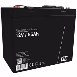 Green Cell AGM49, Mat de verre absorbé, 55 Ah, 12 V, Marine / Leisure, Sans entretien, A gauche