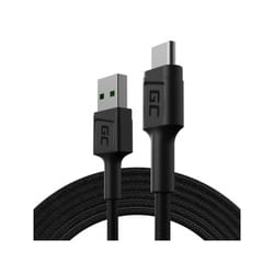 Green Cell KABGC19 câble USB 2 m USB 2.0 USB A USB C Noir