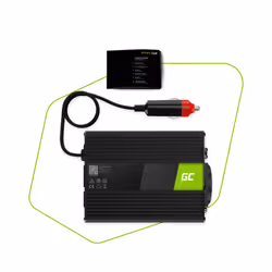 Green Cell INV28 adaptateur de puissance & onduleur Auto 300 W Noir