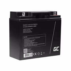 Green Cell AGM54, Mat de verre absorbé, 22 Ah, 12 V, Sans entretien, Noir, 77 mm