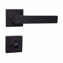 Poignee de meuble - bouton de meuble Domino Poignee de porte QUBIK-QR Black WC