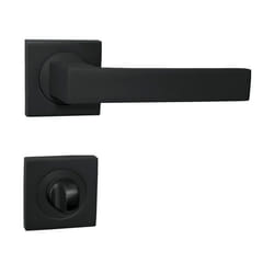 Poignee de meuble - bouton de meuble Domino Poignee de porte QUBIK-QR Black WC
