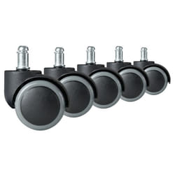 Roues caoutchoutées - JANSPORT - Lot de 5 - Couleur grise - Mobilité à roulettes - Utilisation intérieure