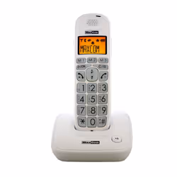 MaxCom MC6800 BB, Téléphone DECT, Combiné sans fil, Haut-parleur, 20 entrées, Identification de l'appelant, Blanc