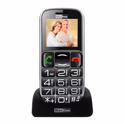 MaxCom MM462 Noir, Argent Téléphone pour seniors