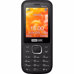 MaxCom MM 142, Barre, Double SIM, 6,1 cm (2.4"), 0,3 MP, 1400 mAh, Noir