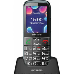 MaxCom MM724 5,59 cm (2.2") 85 g Noir Téléphone pour seniors