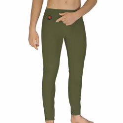 Pantalon chauffant ADIDAS - Vert - Fibre de carbone - Batterie Li-Ion 2600mAh - Genoux et reins