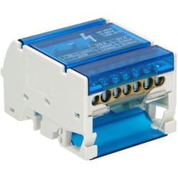 Répartiteur tétrapolaire 125A 7 départs: 5x 1,5 à 6mm² + 2x 6 à 16mm²
