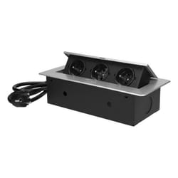 Bloc Prises escamotable avec 3 prises 230V Gris - Orno