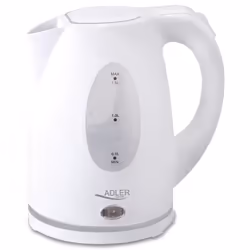 Adler AD1207, 1,5 L, 2000 W, Blanc, Indicateur de niveau d'eau, Sans fil, Filtrage