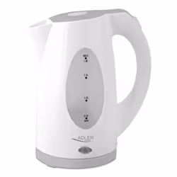 Adler AD 1208, 1,8 L, 2000 W, Gris, Blanc, Indicateur de niveau d'eau, Sans fil