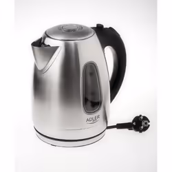 Adler AD1223 bouilloire 1,7 L 2000 W Noir, Acier inoxydable