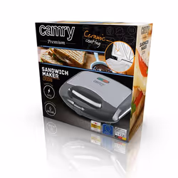 Camry Premium CR 3018 gaufrier et appareil à croque-monsieur 700 W Noir, Argent - Vue supplémentaire 4