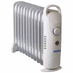 Mesko Home MS 7806, Chauffage électrique à bain d’huile, Huile, Huile, Intérieure, Blanc, Boutons, Rotatif